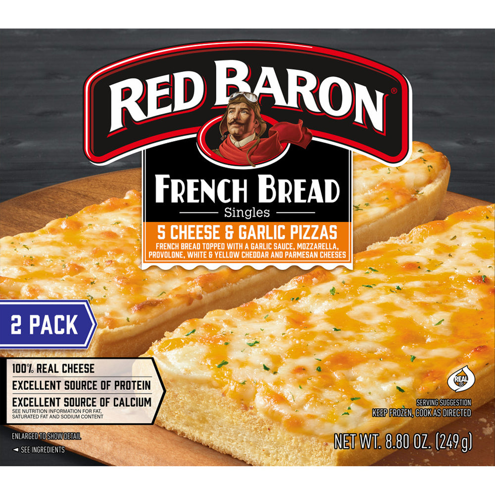 Red Baron French Bread 5 cheese & garlic pizza