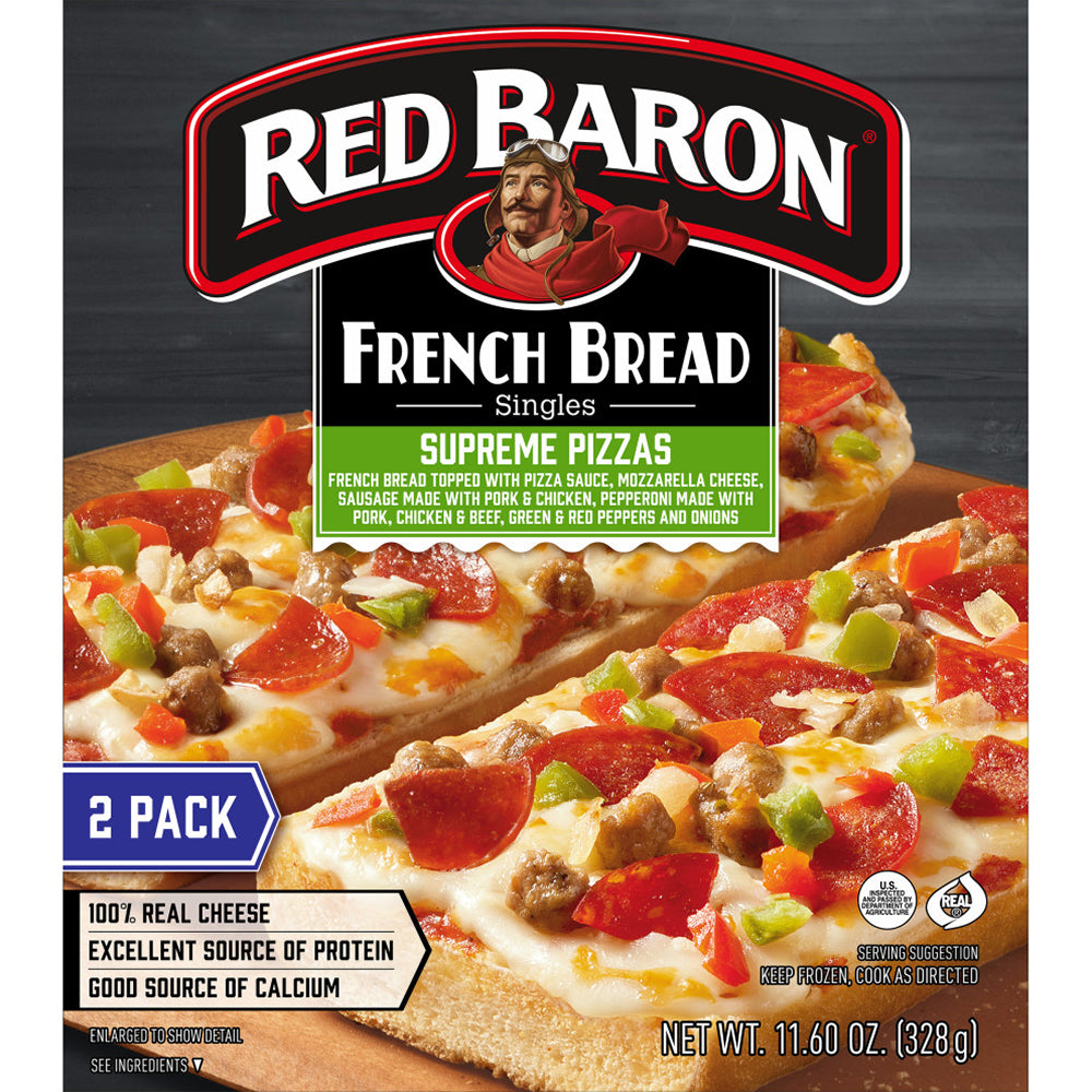 Red Baron French Bread Supreme pizza