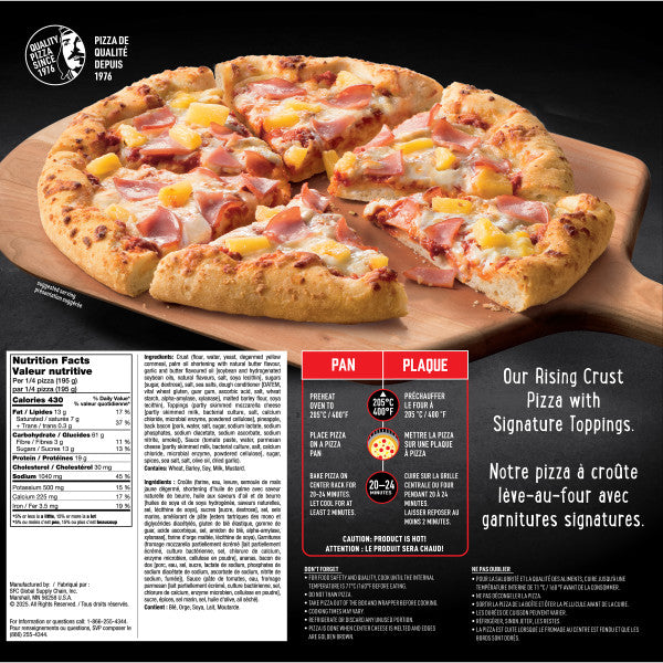 Red Baron Rising Crust Signature Hawaiian Frozen Pizza
