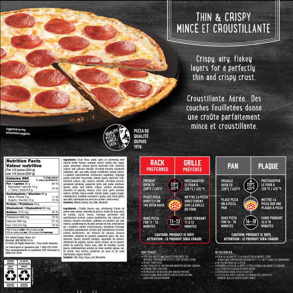 Red Baron Thin & Crispy Crust Pepperoni Frozen Pizza
