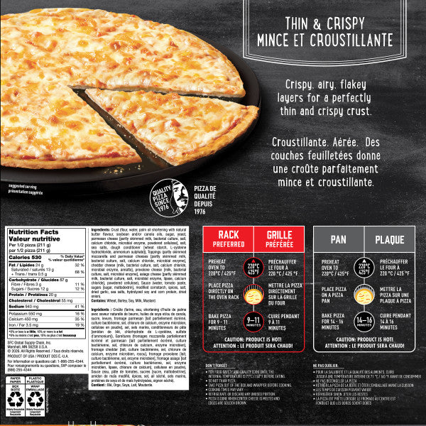 Red Baron Thin & Crispy Crust Five Cheese Frozen Pizza