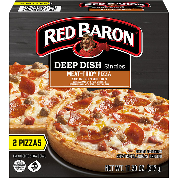 RED BARON® Singles Four Cheese Deep Dish Pizza