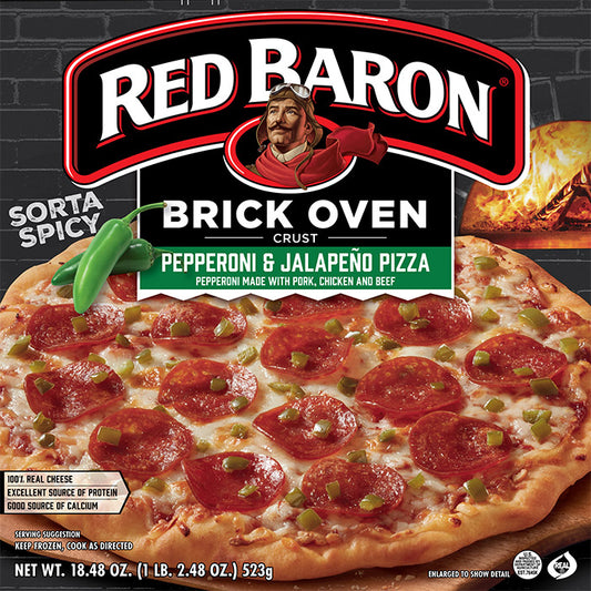 RED BARON® Pepperoni & Jalapeño Brick Oven Crust Pizza