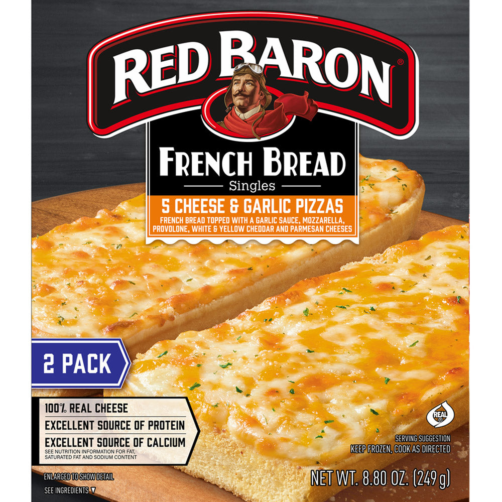 RED BARON® 5 Cheese & Garlic French Bread Pizza Singles
