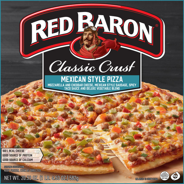 Red Baron® Frozen Pizza – RED BARON® Classic Crust Mexican Style Pizza
