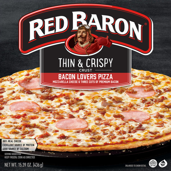 Red Baron® Frozen Pizza – RED BARON® Thin & Crispy Bacon Lovers Pizza