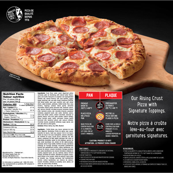 Red Baron Rising Crust Signature Pepperoni Frozen Pizza