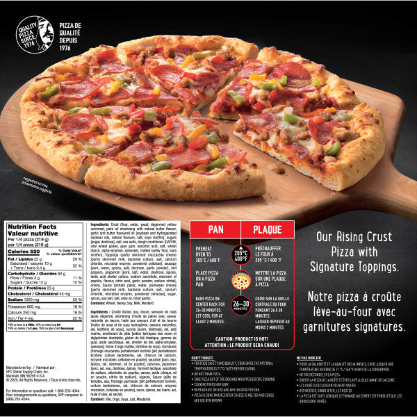 Red Baron Rising Crust Signature Supreme Frozen Pizza