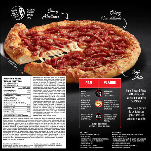 Red Baron Frozen Pizza Fully Loaded Hand Tossed-Style Pepperoni