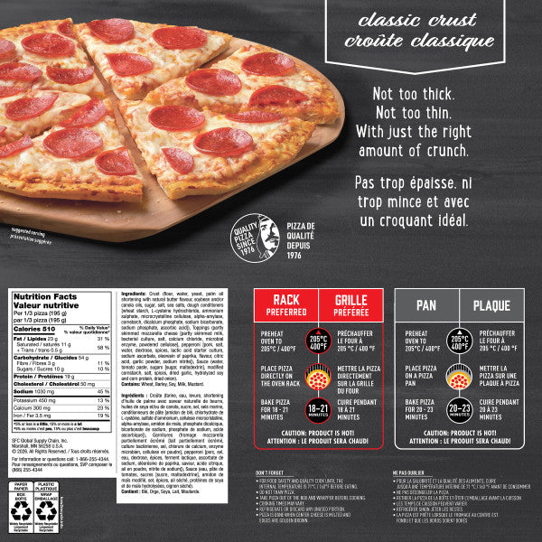 Red Baron Classic Crust Pepperoni Frozen Pizza
