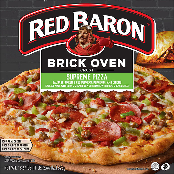 Red Baron Frozen Pizza Brick Oven Supreme, 18.64 oz