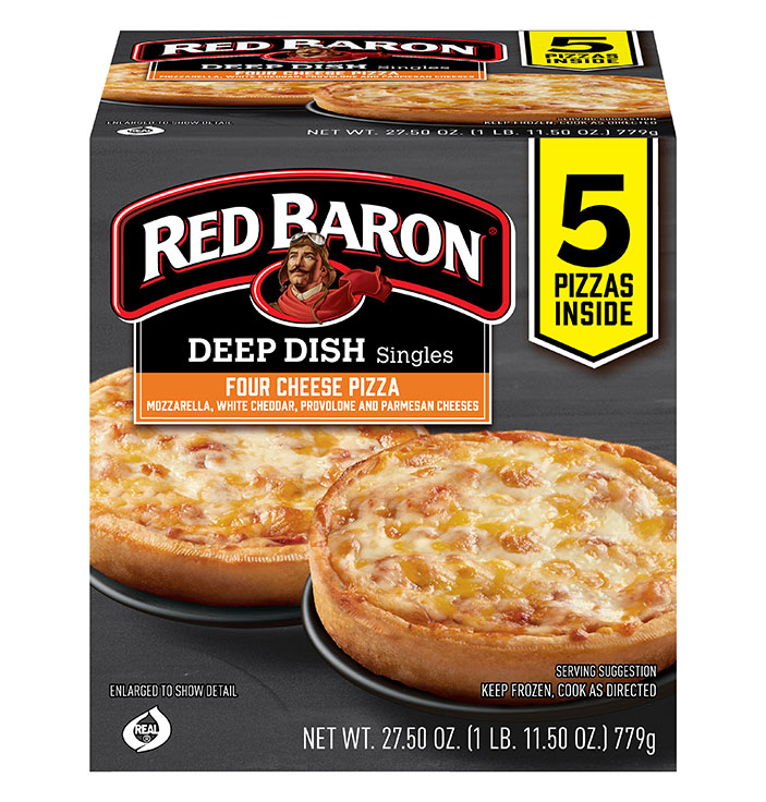 RED BARON® Singles Four Cheese Deep Dish Pizza (5 pack)