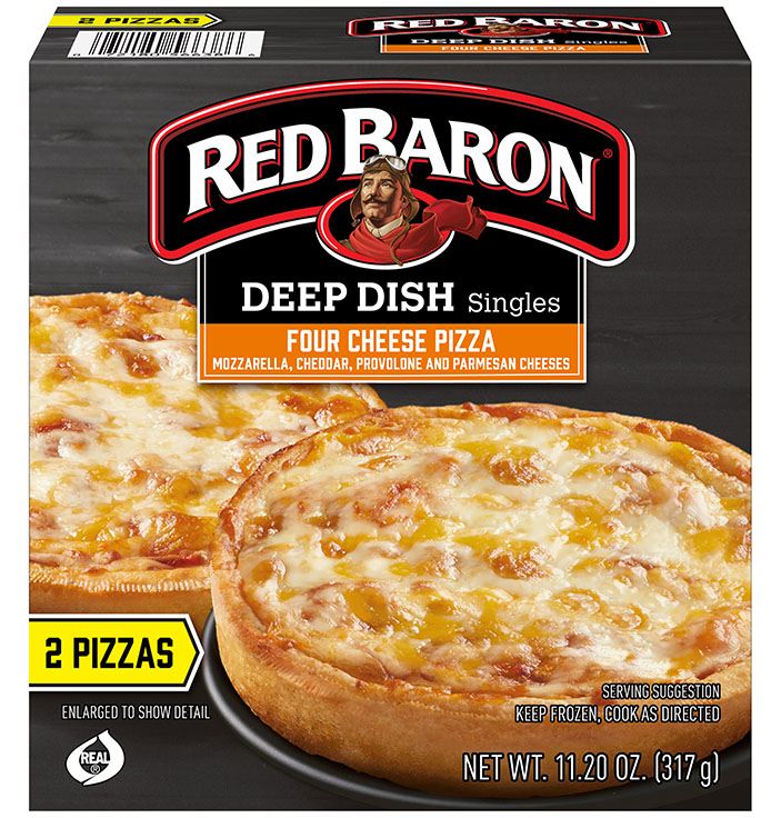 RED BARON® Singles Four Cheese Deep Dish Pizza